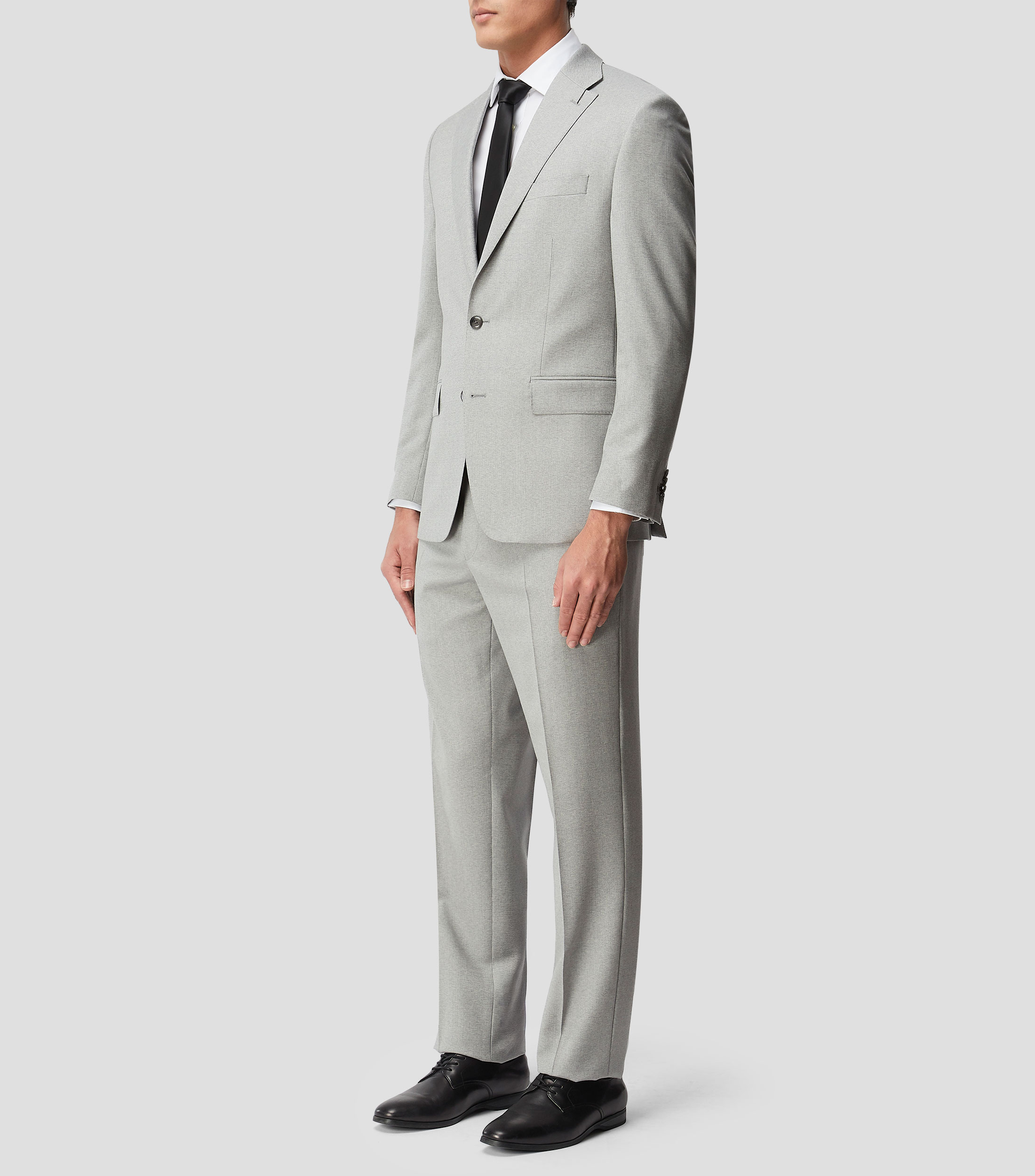 Traje de lana corte regular jaspeado Hombre
